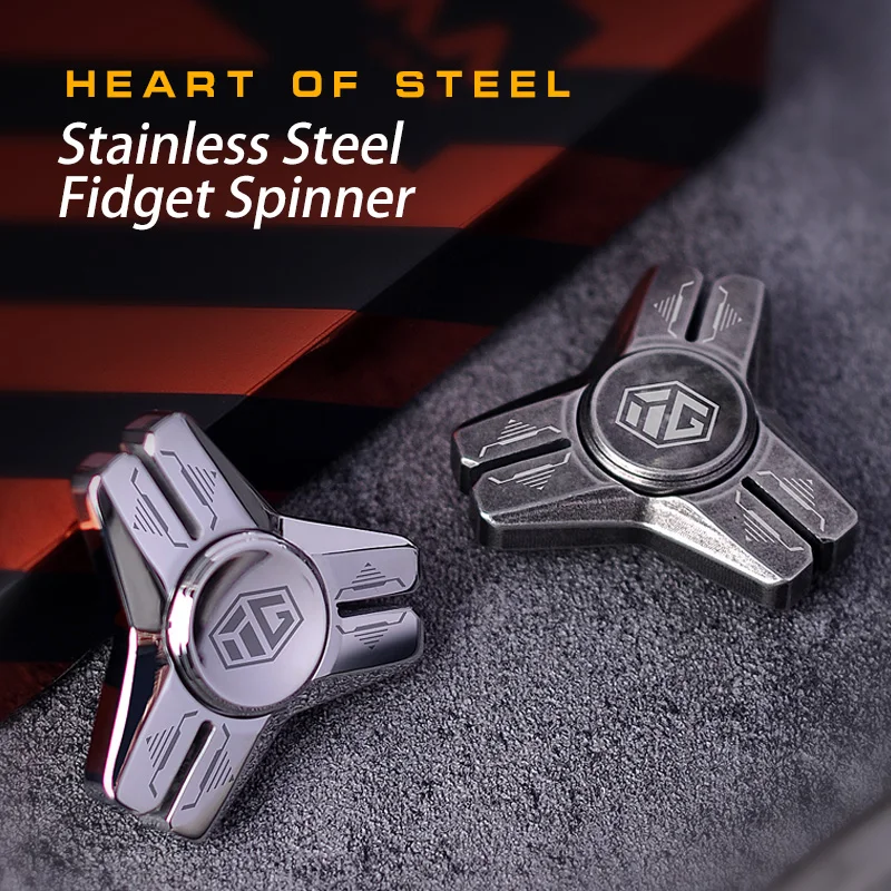 Edelstahl Metall Hand Spinner Anti-Angst EDC Zappeln Spielzeug für Erwachsene Kinder Kreative Metall Dreieck Stress Relief Spielzeug