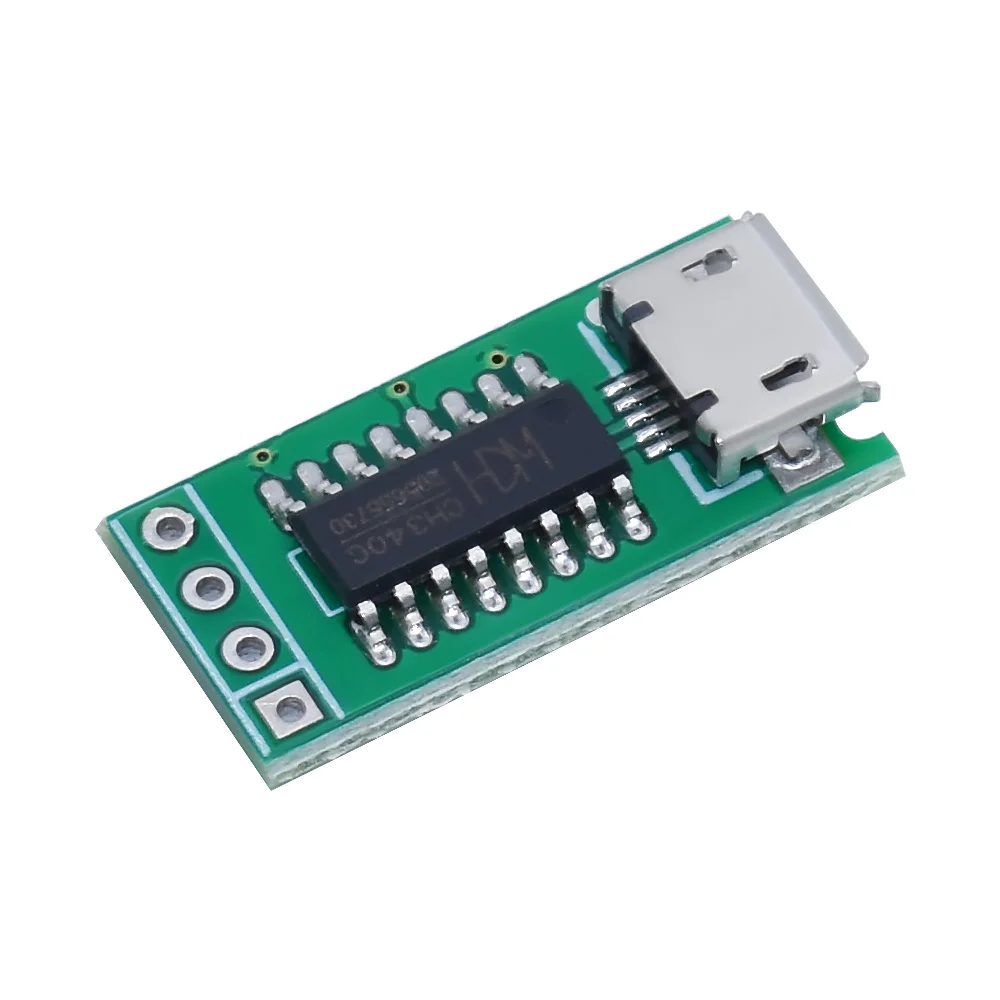 CH340C Micro USB to TTL Serial Port ISP Download Module 5V/3.3V 500ma Replace CP2102 CH340G CH340T For STM32 51 With DuPont Line