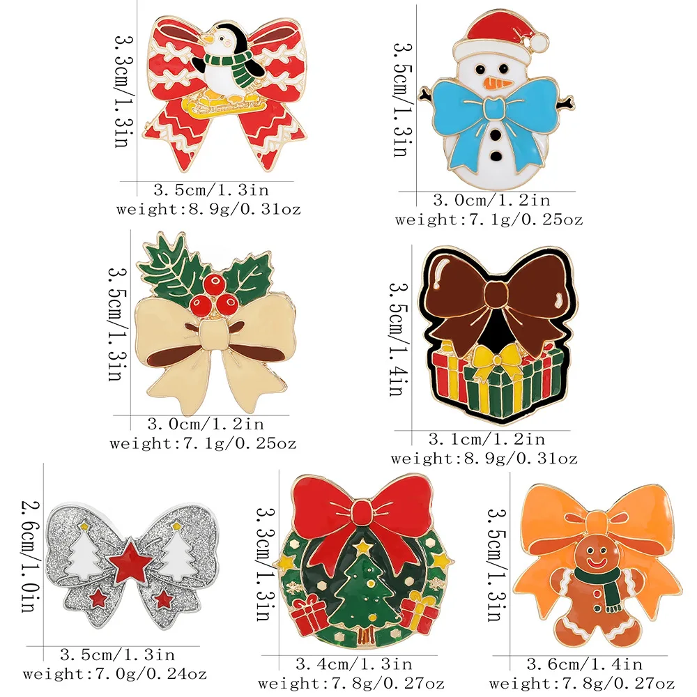 Christmas brooch alloy badge cartoon cute Santa Claus holiday collar backpack decoration drip oil batch
