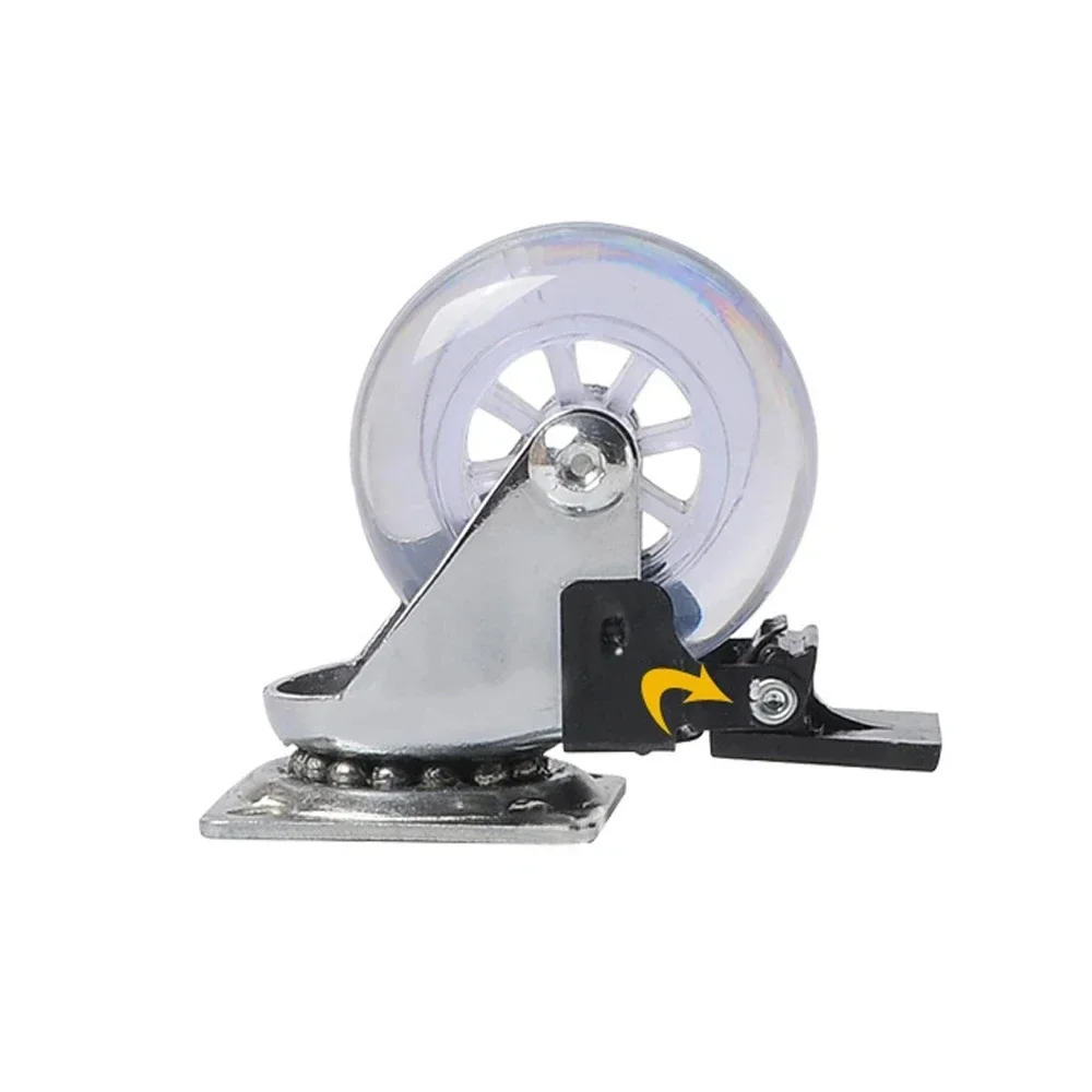 2Inch Swivel Caster Wheels Heavy Duty Industrial Caster With M8x15mm Threaded Stem No Noise PU Wheels For Carts workbench
