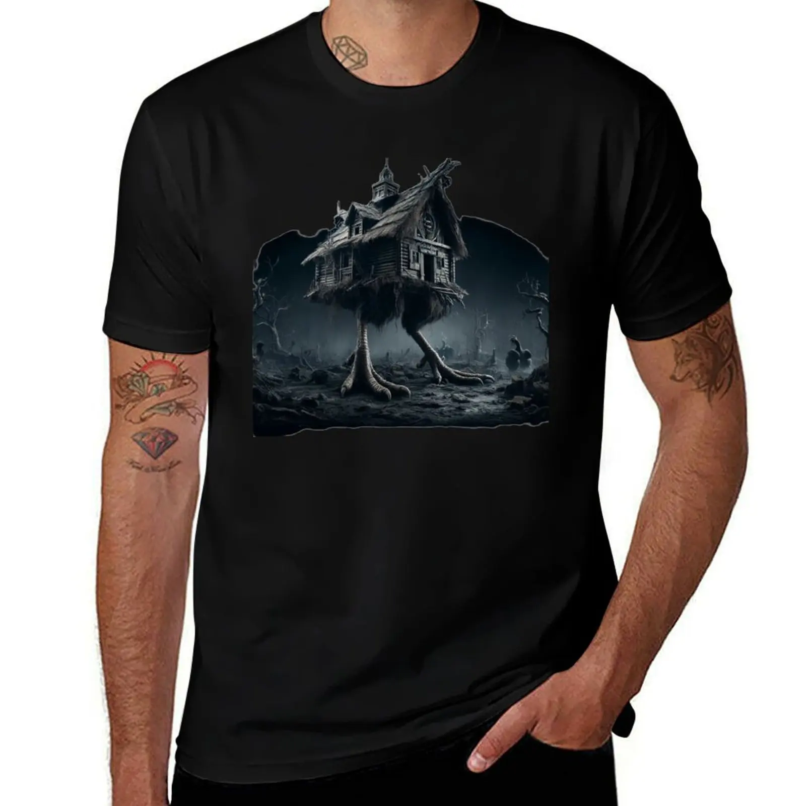 

Baba Yaga's Hut T-Shirt cotton t shirt man man t shirt graphic T-Shirt
