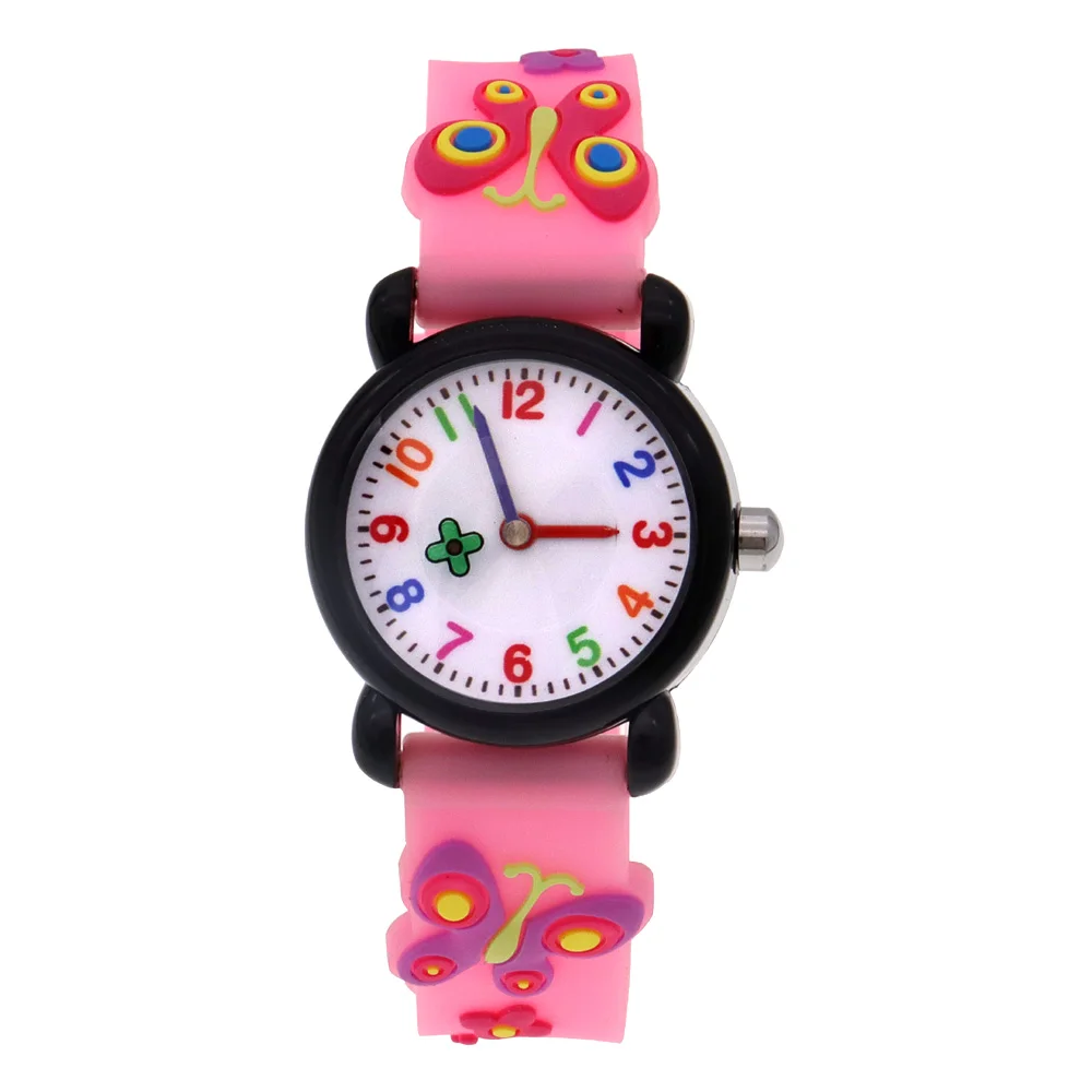 

Girls Boys Flower Second Hand Watches Watch Children Wristwatch Kids Watch Party Gifts Plastic Case 28mm Waterproof Watches