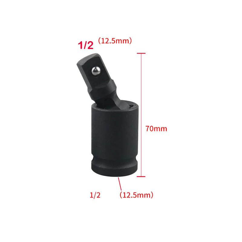 360-Grad-Schwenk-Knöchelgelenk-Luftschlag 1/2 3/8 1/4 Zoll Wobble einziehbarer Steckschlüssel-Adapter für pneumatisches Schraubenschlüssel-Werkzeug – Detail 9