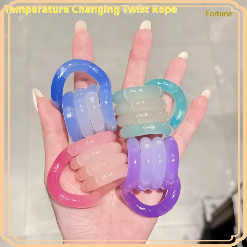 Hot Sale Deformable Rope Color-Changing Twist Fidget Toy Training Stress Relief Twister Adult Anxiety Relief Relaxation Gift Toy