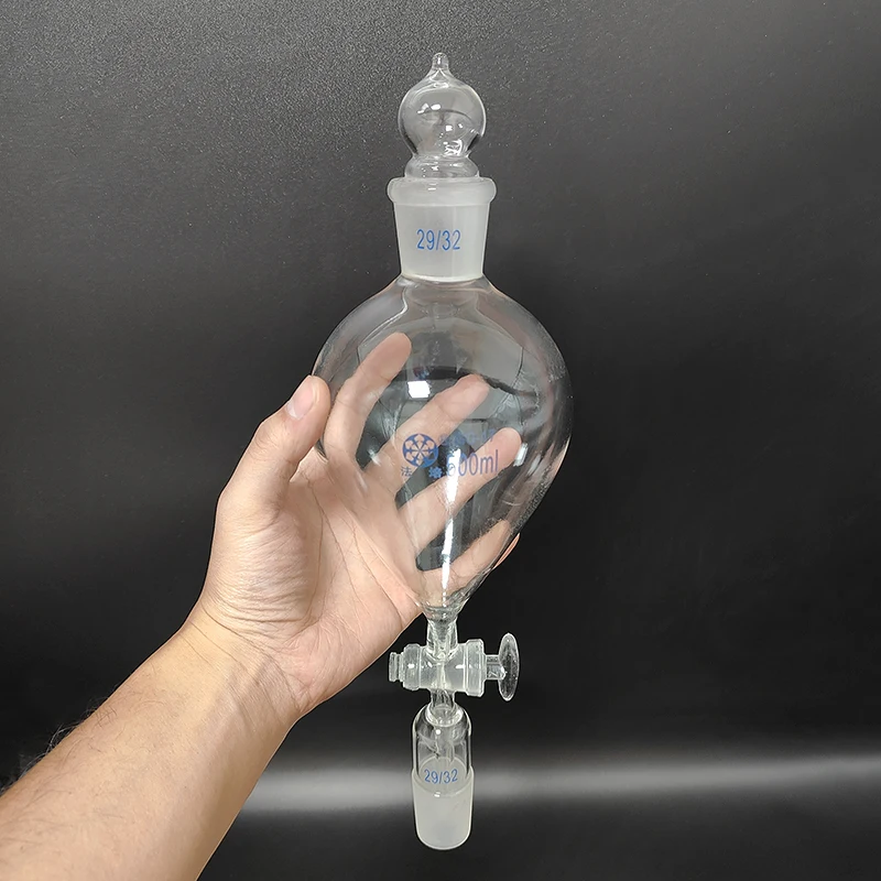 

Сферическая сепарационная Воронка FAPE в форме шара, с заземляющей стеклянной пробкой и заглушкой 500 мл, шарнир 29/32, стеклянный переключатель клапана