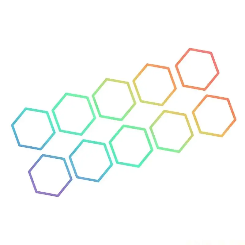 J0MA 10 Pieces Reflective Hexagonal Car Stickers for Night Safety Vehicle Decoration