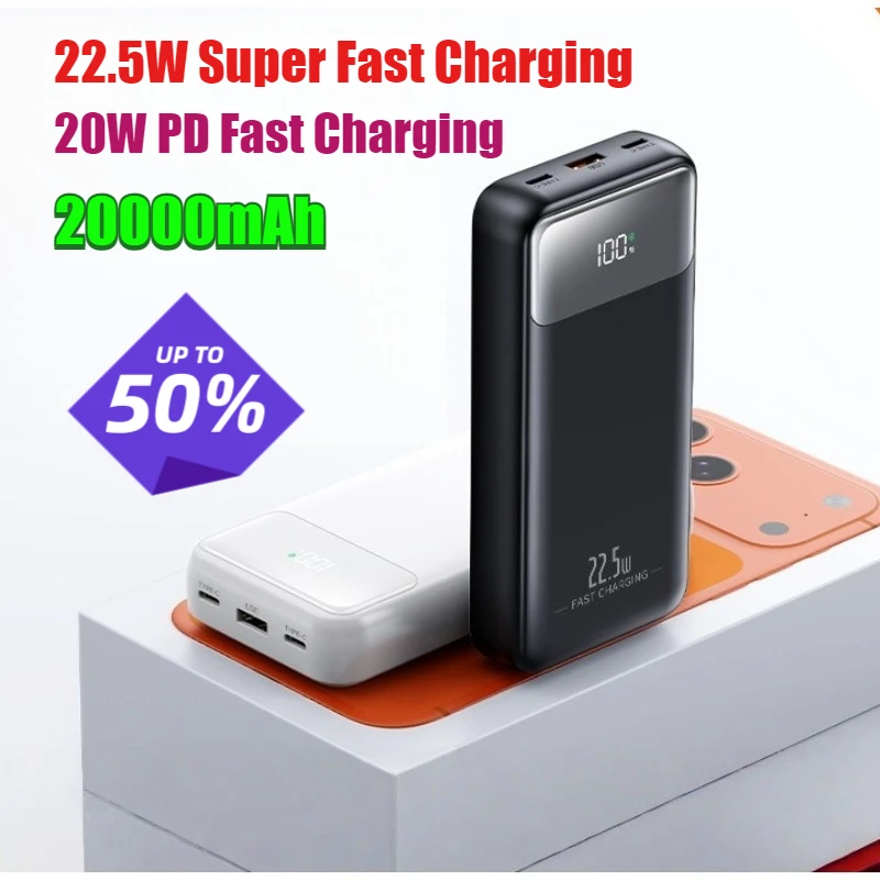 

20000 mAh 3C-certified fast charging power bank compatible with mobile phones tablets heating clothes air-conditioned clothes
