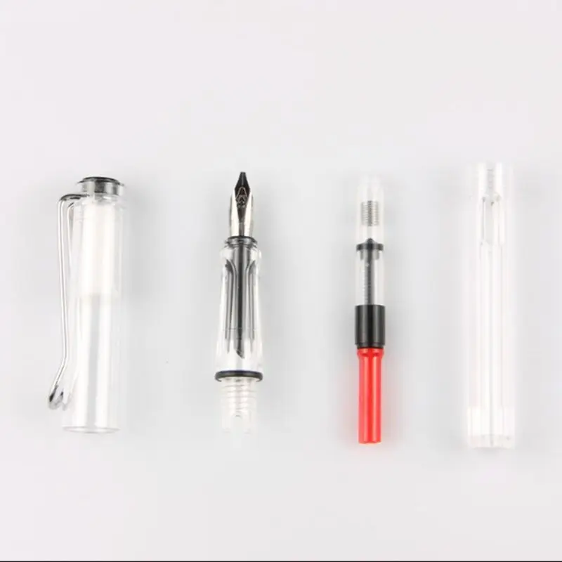 Duckbill Gothic Parallel ปากกาน้ำพุโปร่งใสปากกาสำหรับเขียนลายเซ็นงานแต่งงานวันเกิด Decor Dropship