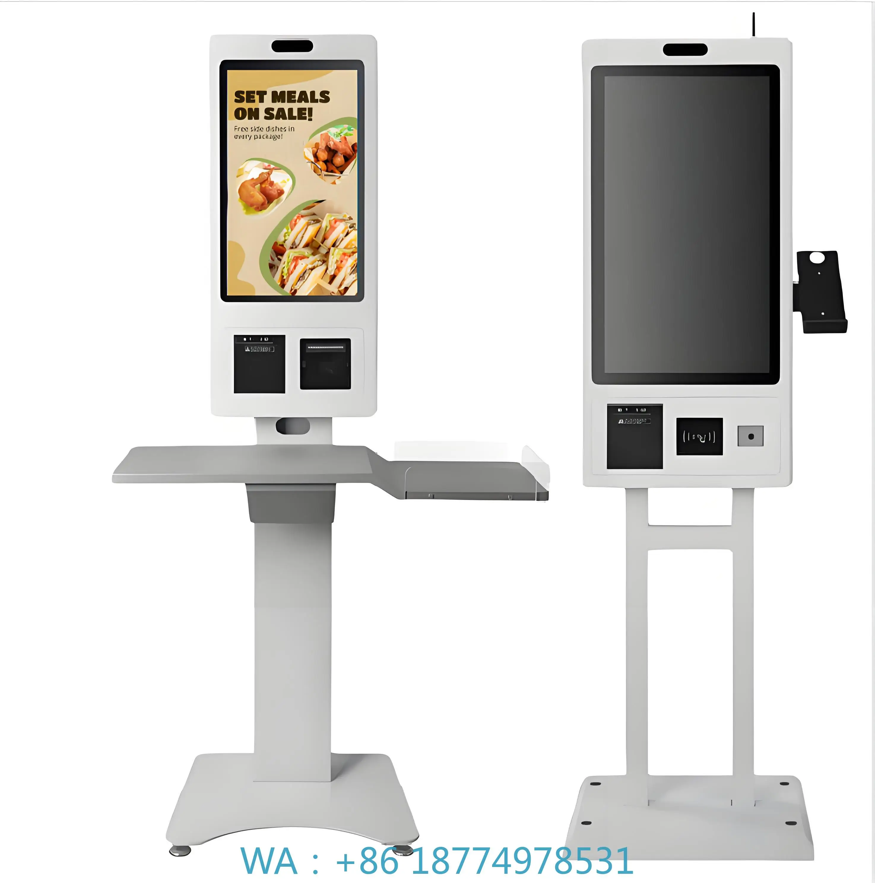 Machine Barcode Reader Facial Recognition 21.5-32 Inch Full HD for Restaurant Fast Food Hot Selling Indoor Food Ordering