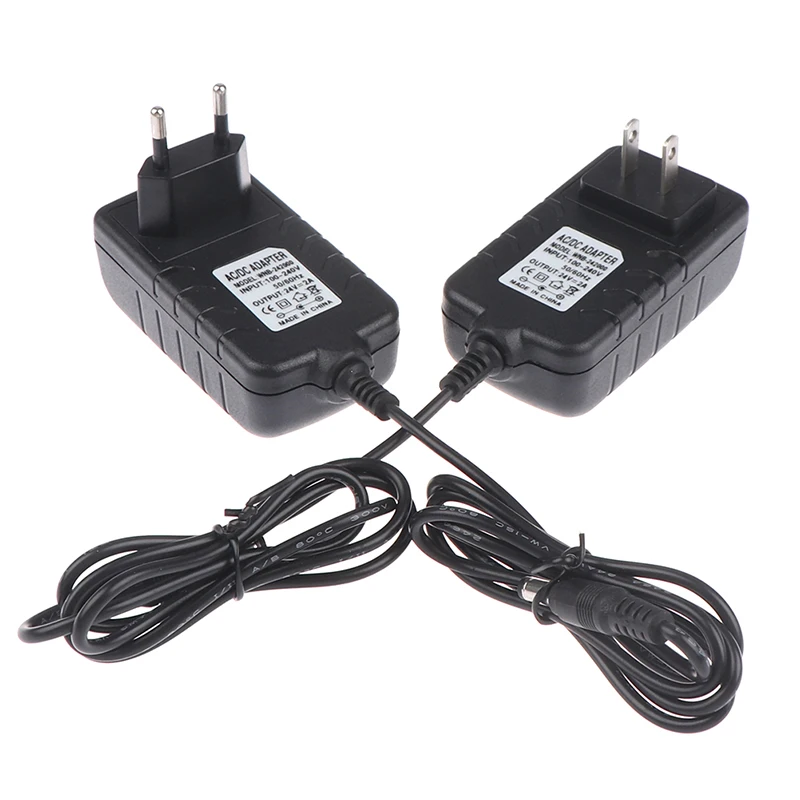 1Pc Dc 24V 2A Voeding Adapter Oplader 48W Us/Eu Plug Voor Uv Led Licht lamp Nagel Droger Eu/Us Plug