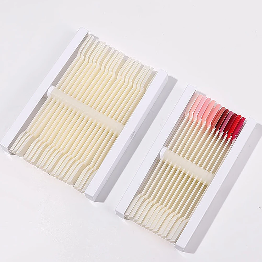 

1 Set Polish Display Board Fan Shape Light Durable Color Cards For Home Office Fashionable Tips Board Nail Practice Tips False