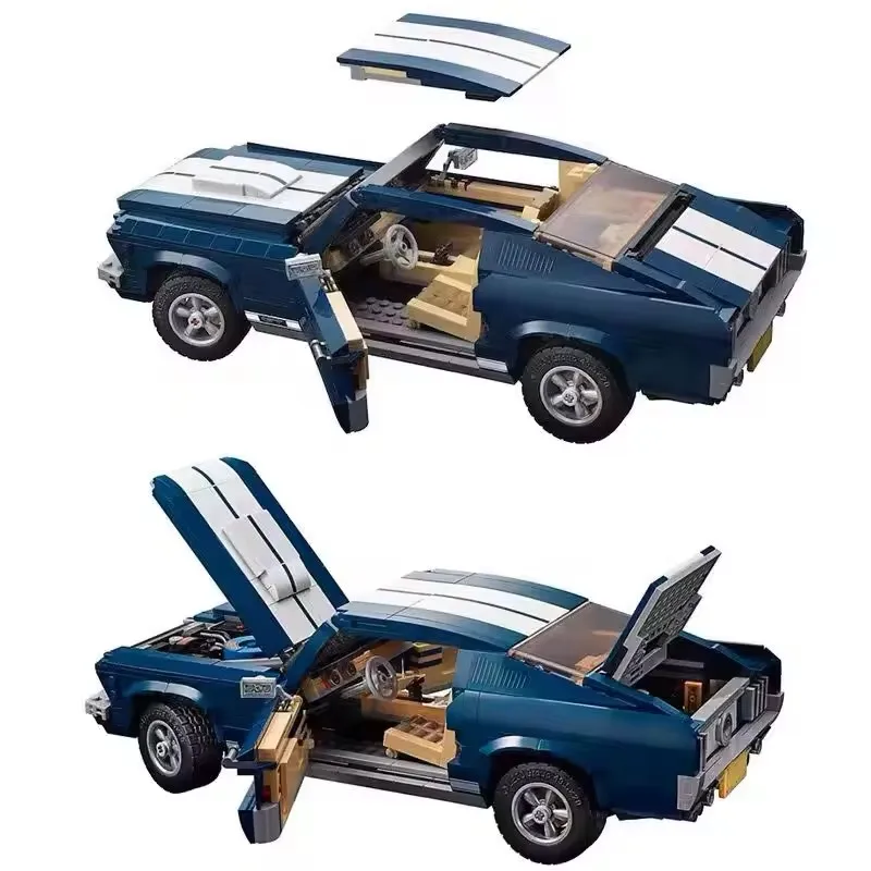 New 21047 Mustangs Sports Racing Car Model Compatible With 10265 Building Blocks Bricks DIY Toys For Boys Gifts