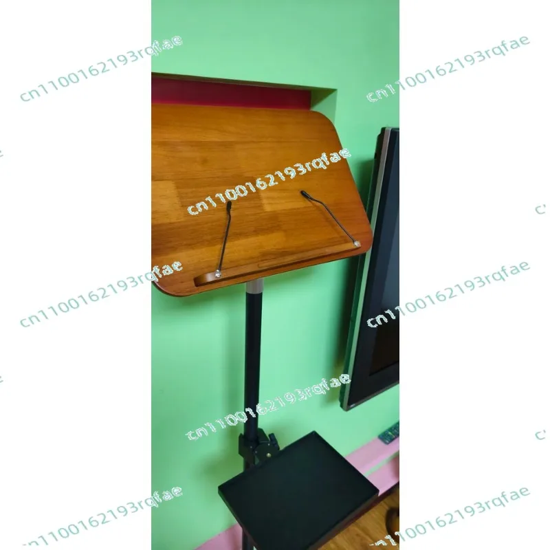 Adjustable Height Cookbook Holder Sheet Music Wooden Book Stand Stable Base Rotated and Liftted Hands Free Holder