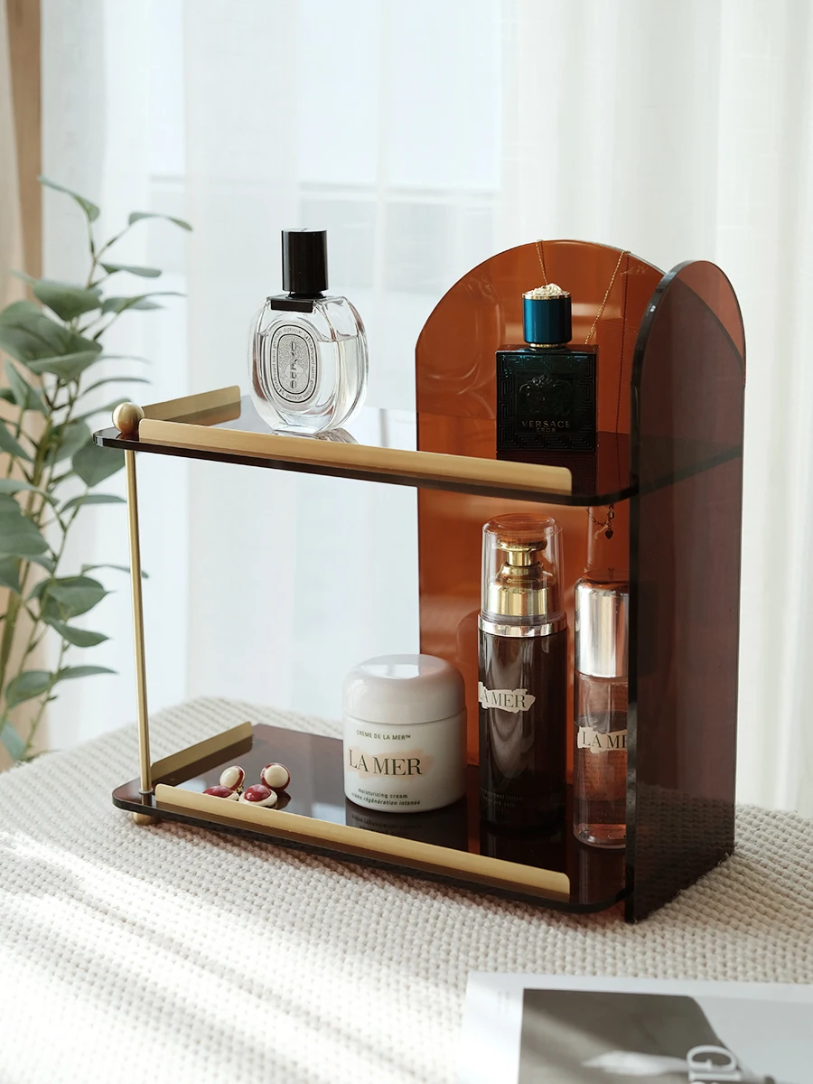 Toilet counter cosmetic light luxury shelf