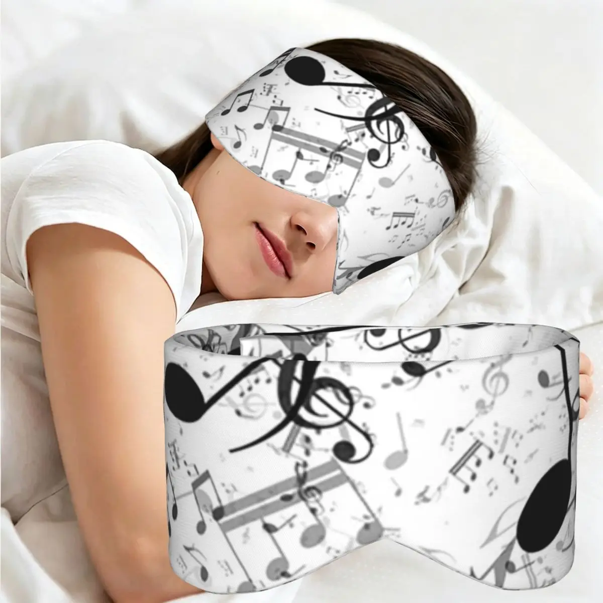 Bass Music Notes sleep eye mask Light Blocking Portable Eye Cover for Girls Boys Travel Party Gift Eyeshade eyepatch