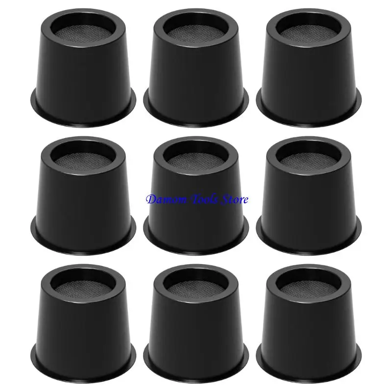 57BE 4/6/9pcs Stackable Furniture Risers 4 Inch Heavy Duty Plastic Base Universal For Bed Sofa Chair 1500lbs Weight Capacity