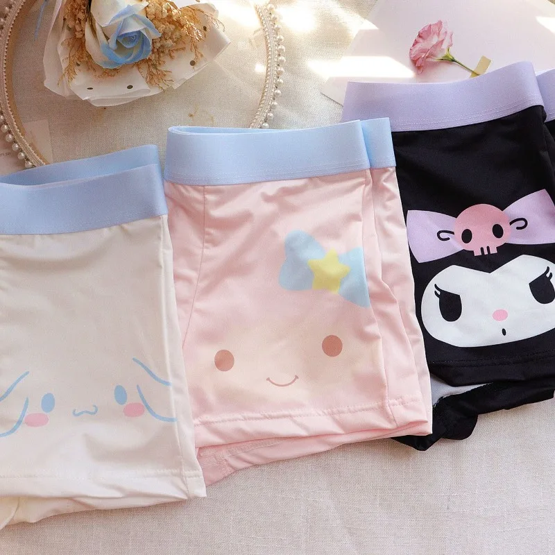 Kuromi My Melody Cinnamon Hellokitty Cartoon Cute Men Underwear Anime Underpants Men\'s Boxers Boyfriend Valentine\'s Day Gift