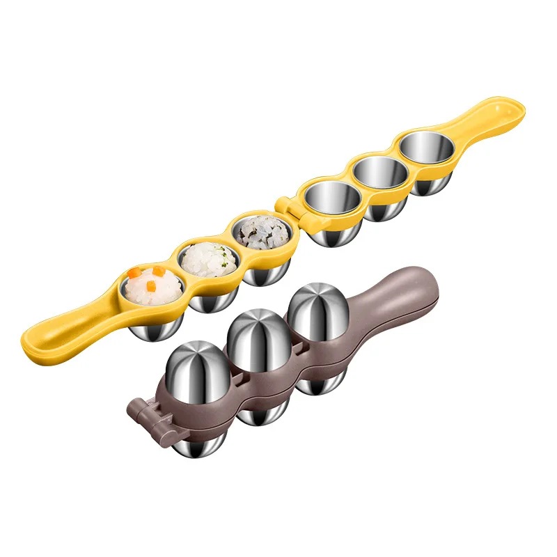 

Hand crank 304 stainless steel rice ball mold household children's complementary food feeding tool shake rice baking mold