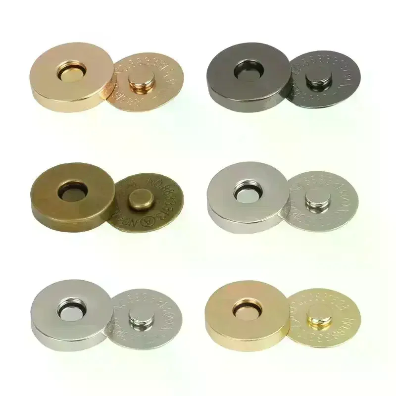 1 Set Magnetic Snap Fasteners Clasps Buttons 14/18MM For Handbag Purse Wallet Craft Bags Parts Accessories