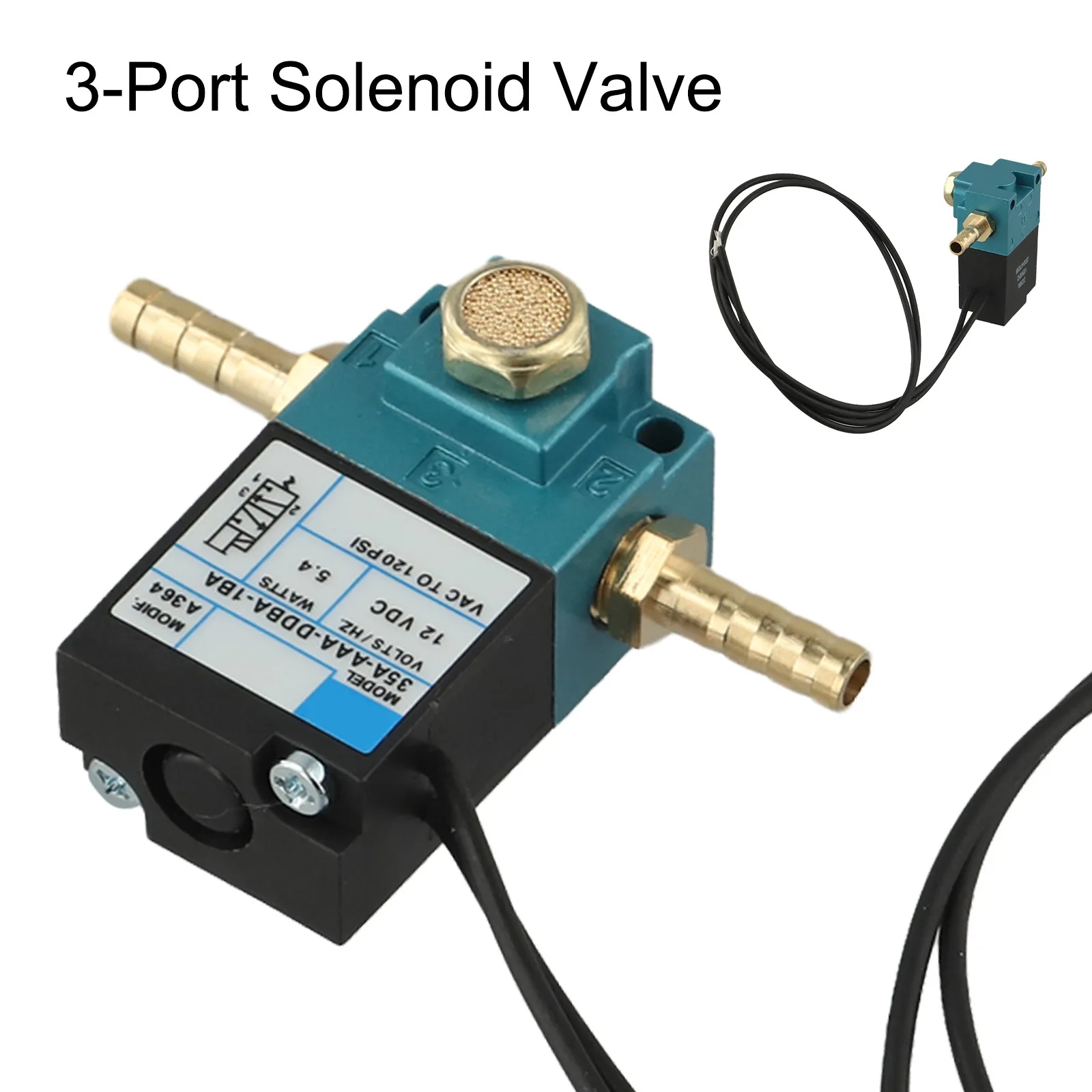 1PCS DC 12V 5.4W 3-Port Electronic Boost Control Solenoid Valve With Brass Fittings For Turbo And Supercharger Systems Part