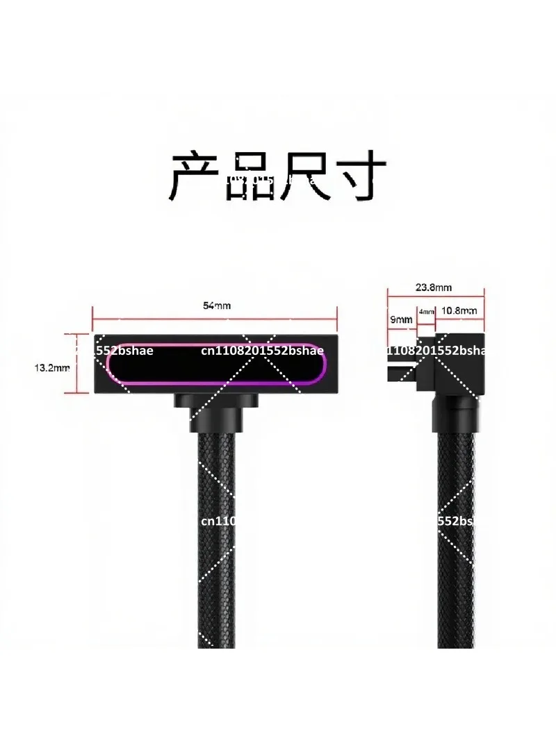Motherboard 24Pin 90 Degree Elbow Power Extension Cable, Single Wire Connection