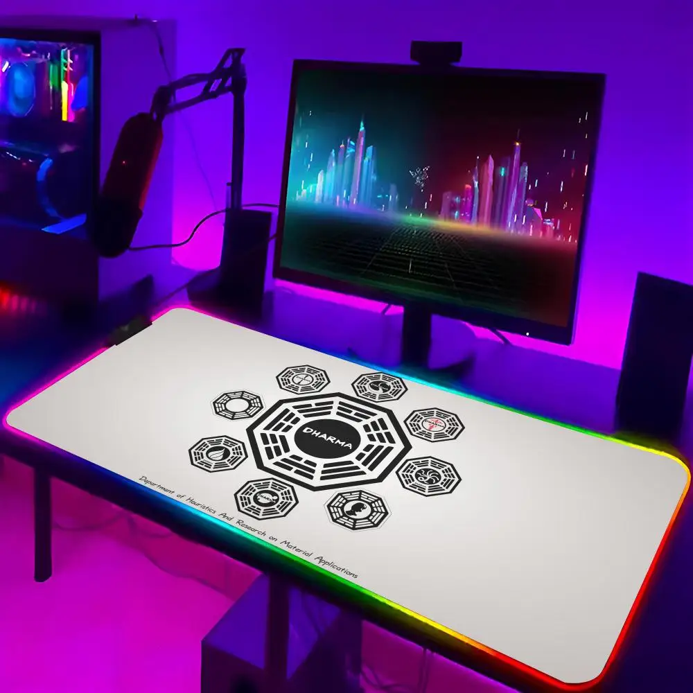 

Lost Mouse Pad Xxl Laptop Mat Gaming Rgb Mousepad Backlit Keyboard Gamer Girl Table Pads manga Deskpad