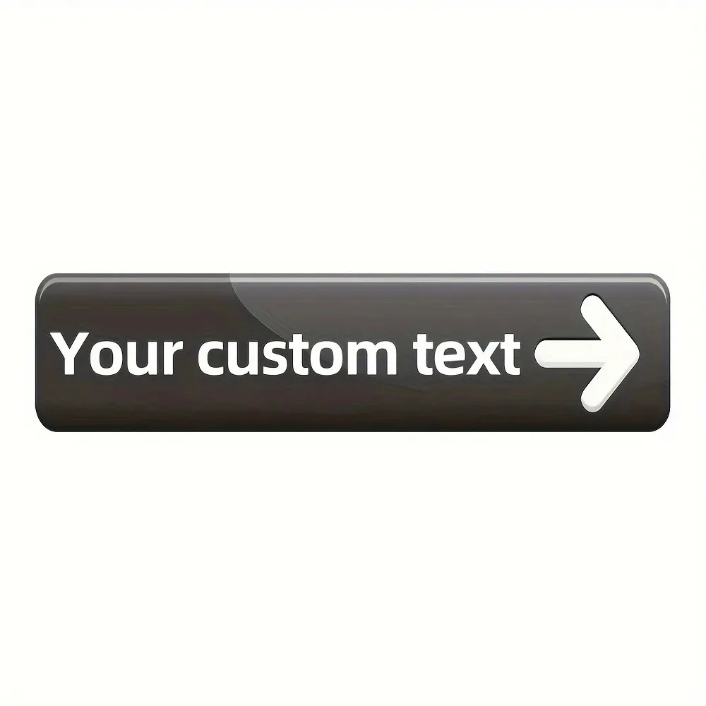[CIFbuy][2D Flat]Custom Dark Arrow Aluminum Sign,Personalized Custom Text Wall Decor(Only For Decoration)