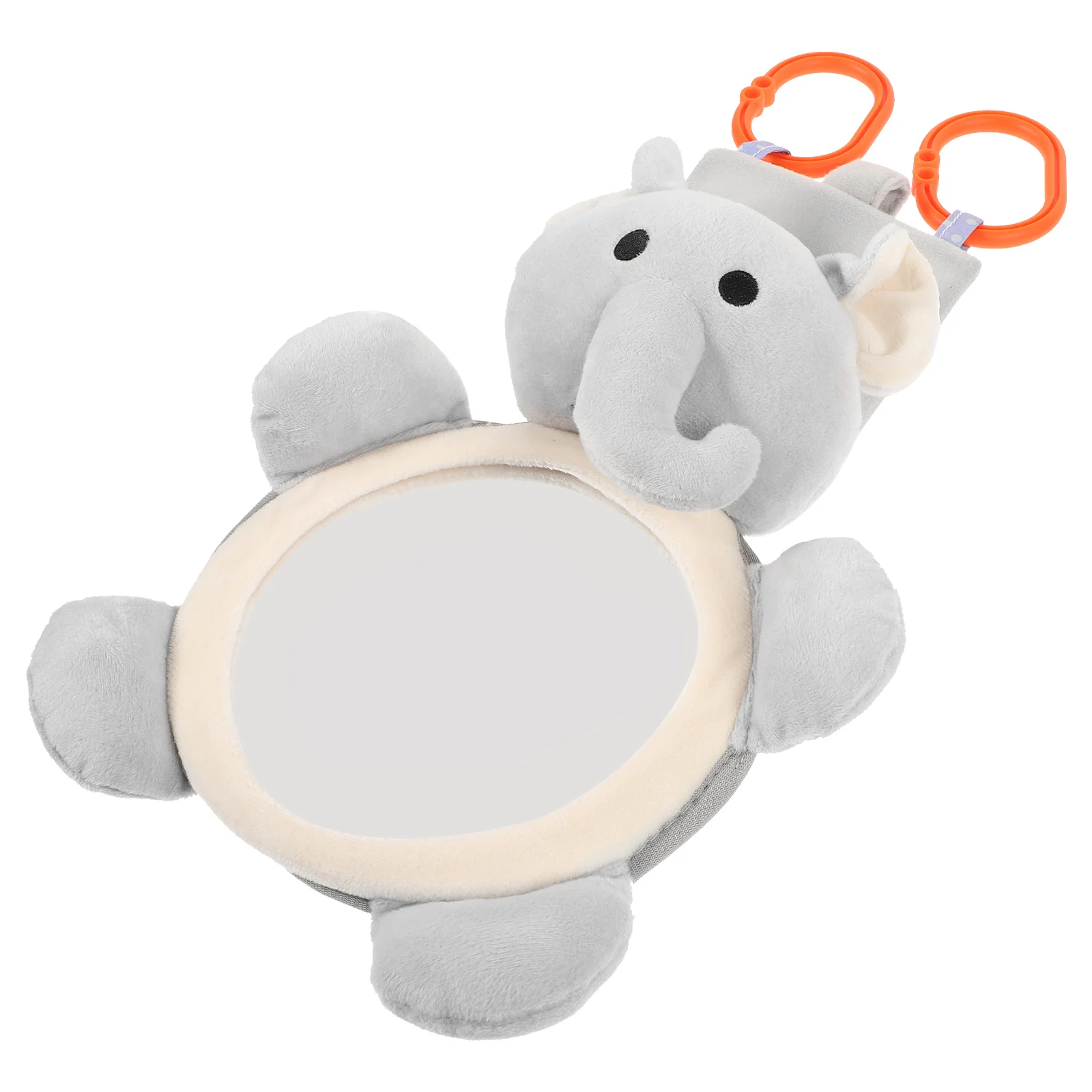 مرآة مقعد السيارة اللطيفة على شكل فيل، مرآة أمان خلفية للأطفال الرضع، سهلة التركيب، مراقبة القيادة غير الدائمة