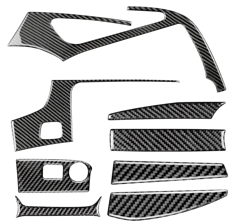 

Carbon Fiber Center Console Panel Set For Corvette C7 2014-2019 8PCS Real Sticker Trim Interior Accessories Decoration Upgrade