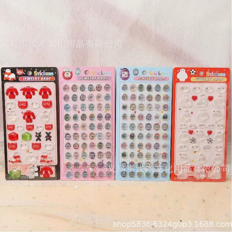 

40 шт. японских 3D-наклеек с рельефным изображением Тамагочи и Бэймакса для украшения чехлов для телефонов, детских игрушек, кошельков, подарок