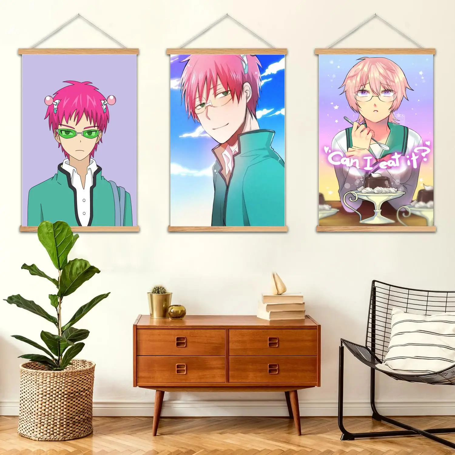 saiki k TV show Framed Wall Painting Canvas Art Poster and Wall Art,  Modern Family Bedroom Decor,Decorative painting