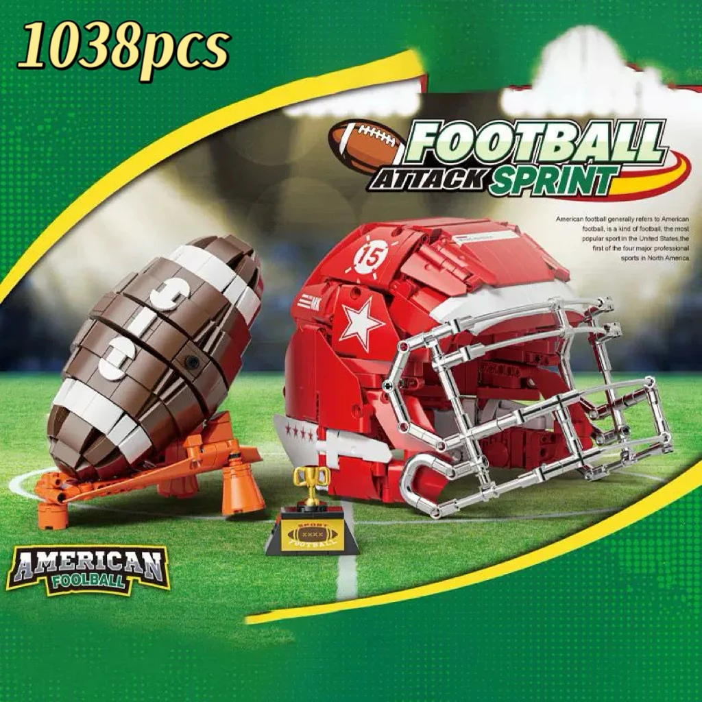 

2025 New Rugby Set Building Blocks, Furniture, and Decorative Items, Popular Among Boys and Girls