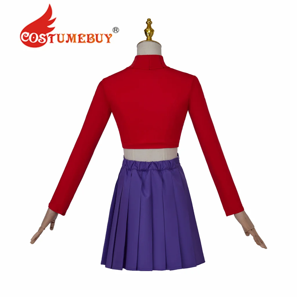 Gravity Cosplay Mabel Pines Cosplay Costume Women Girls Red Rainbow Star Crop Top and Skirt Set Halloween Costume