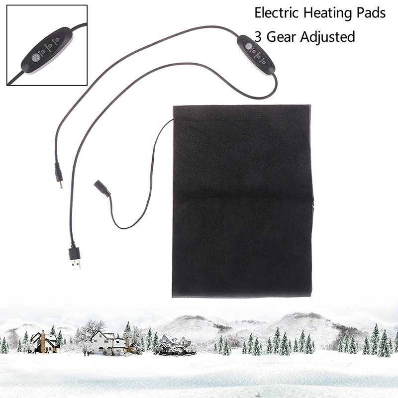 Portable USB Electric Heating Pad Vest Jacket Clothing Heated Pads Warmer Waist