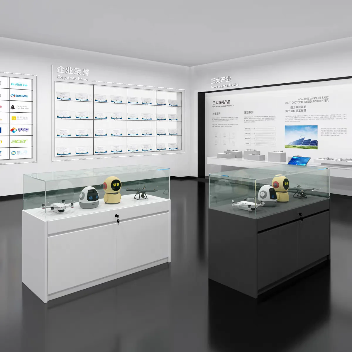 High-end checkout page showcase doll mobile phone store glasses commercial glass display case jewelry cosmetics