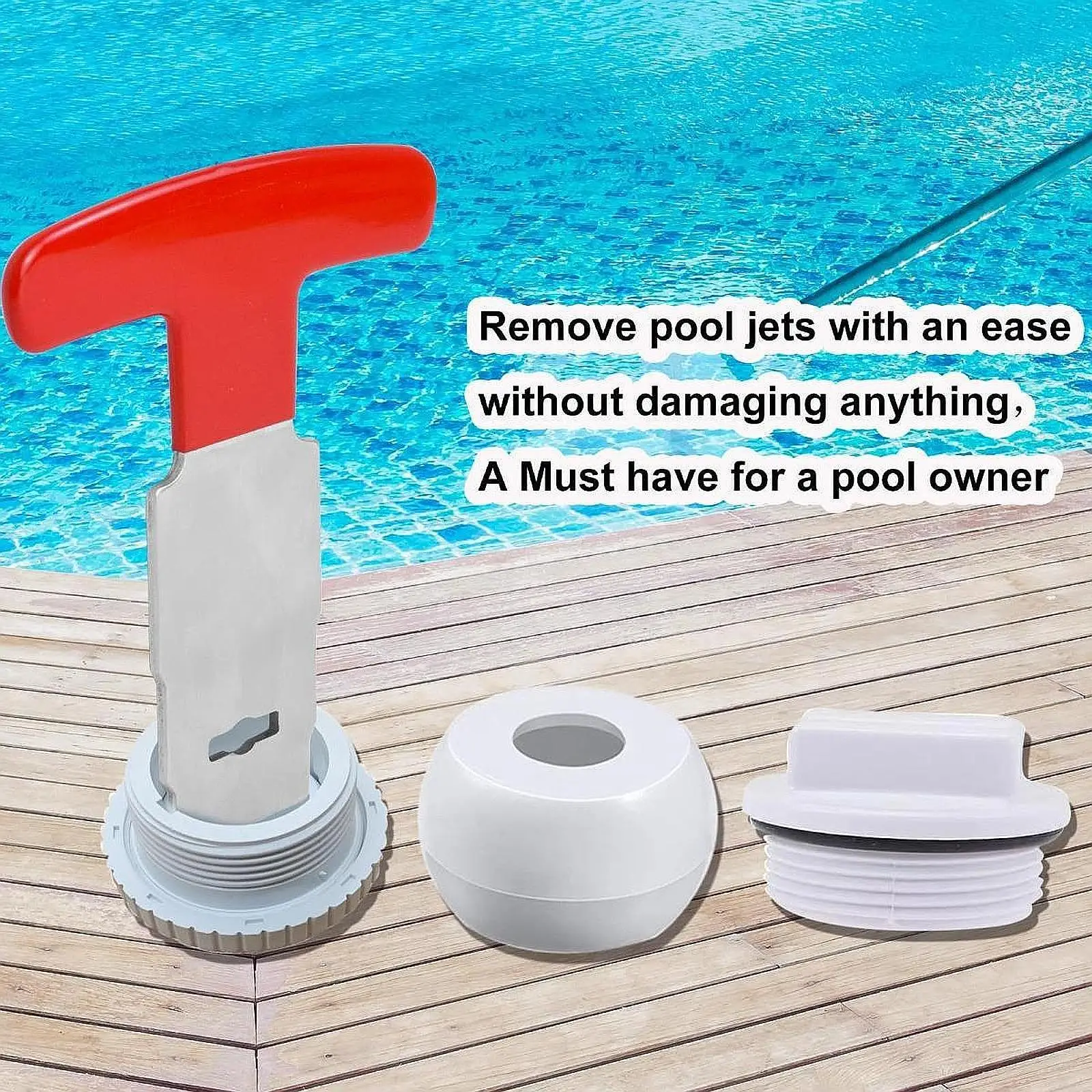 

Pool Plug Removal Tool Remover Stainless Steel Portable Fits 1.5" Pool SPA Jet Plug Nozzles Inlet Fittings for SP1419C