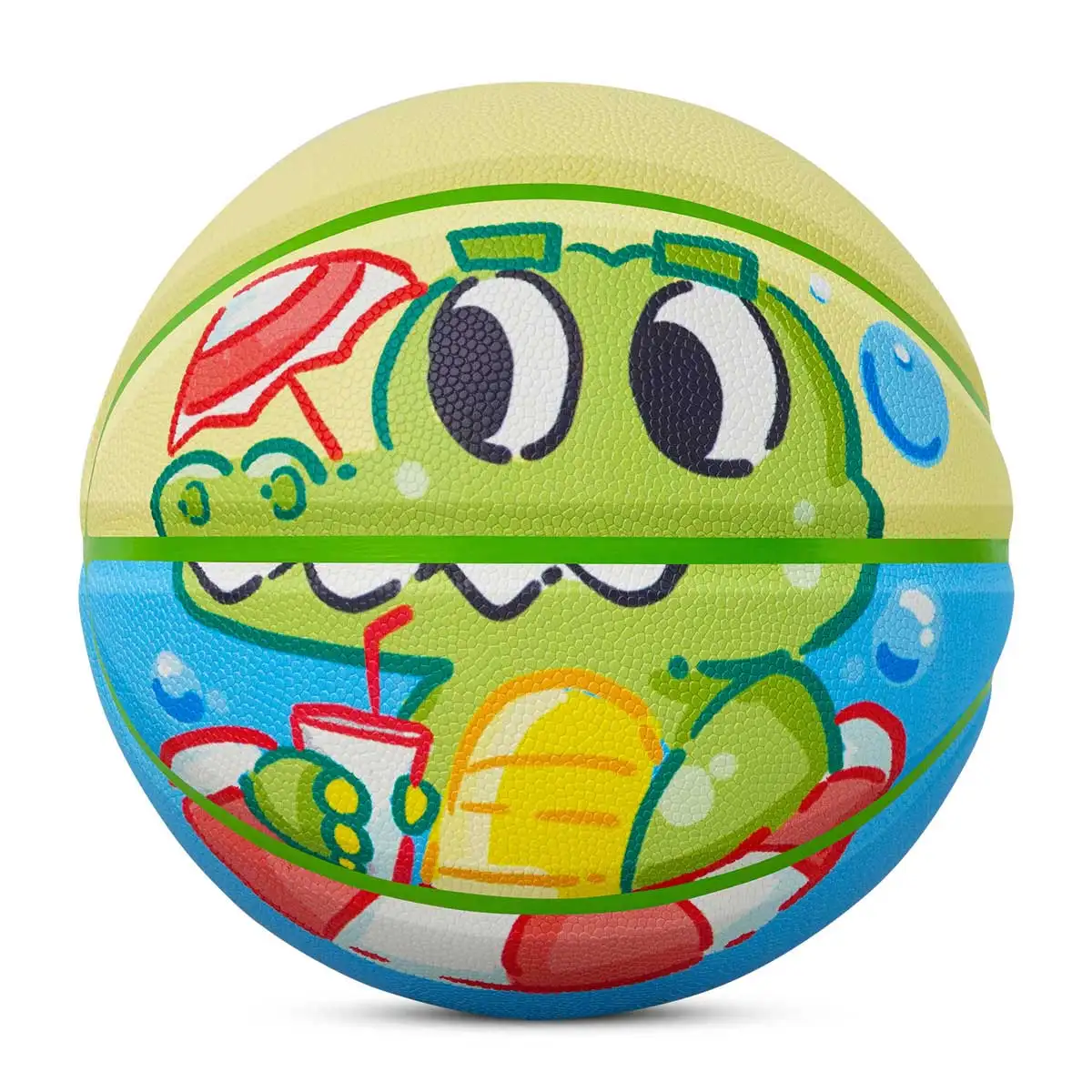 

Kuangmi Crocodile Basketball Size 5 (27.5 inches) for Teenage Boys and Girls， Indoor/Outdoor Basketball Games，KMBB525