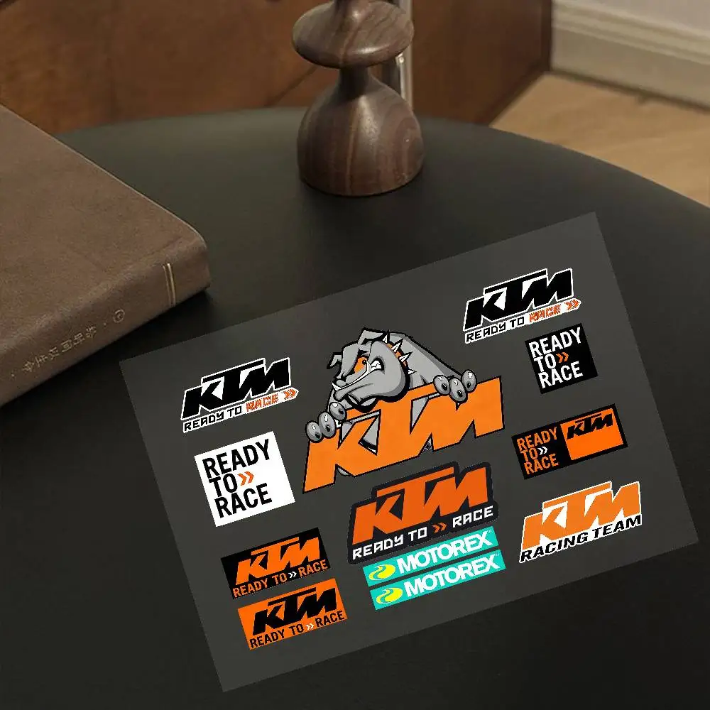 

K-KTM Motorcycle Stickers For Logo Waterproof Reflective Body Helmet Decals Scratch Cover-ups Personalized Modification