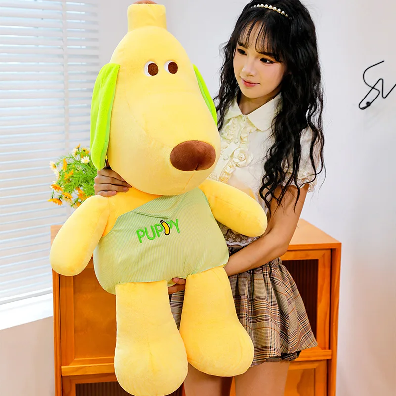 28-85cm Cute Banana Puppy Plush Toy Fashion Dog Plush Doll Large Size Soft Stuffed Animal Throw Pillow Cushion Home Decor Gifts