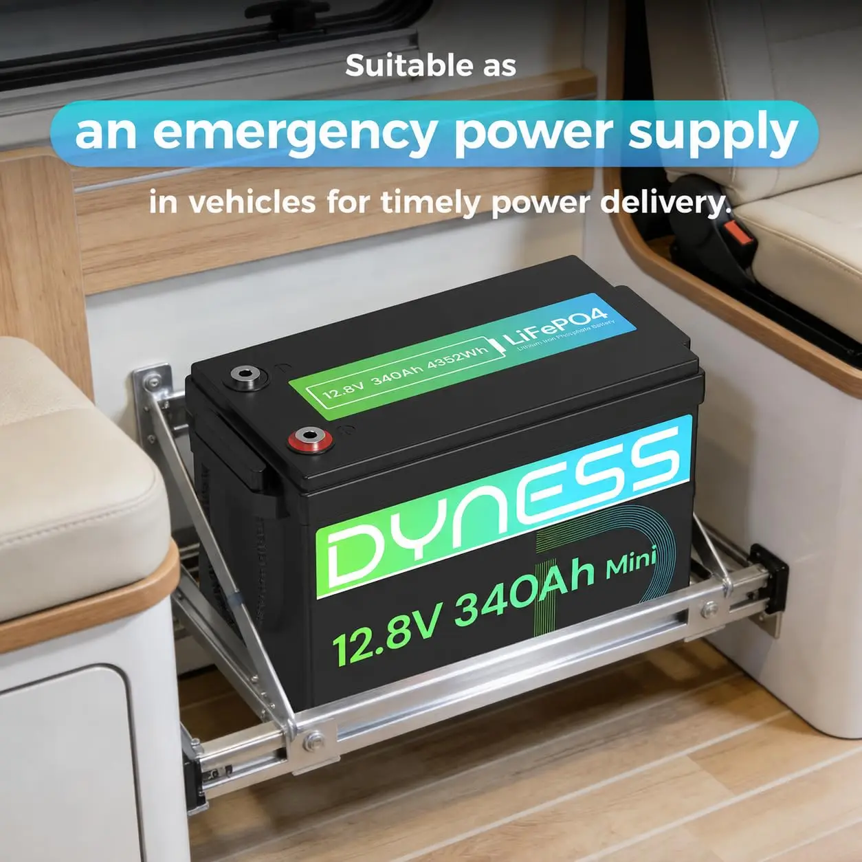 

340Ah 12V LiFePO4 Battery, 4352Wh, Built-in 200A BMS, Low-Temp Protection, 10 Yr Lifespan, 4P4S 69.63kWh for RV Solar, Custom
