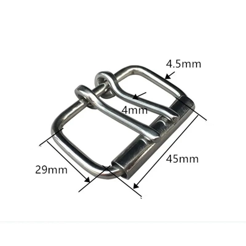 Stainless Steel Double Pin Buckle Solid Cowboy Belt Hardware Roller Wastband Head 45mm 41mm 40mm