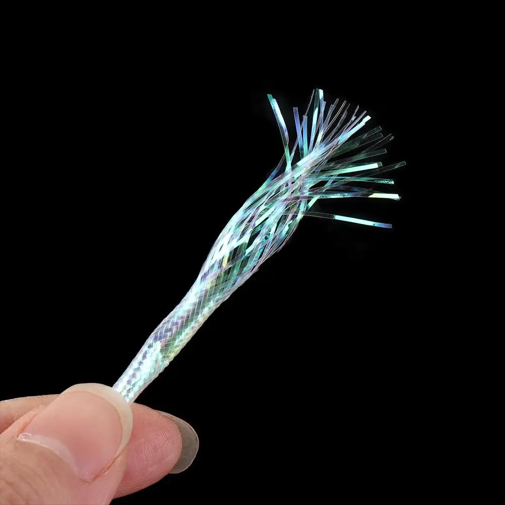 Señuelo de 2mm, 4mm, 6mm, 8mm, cebo de pez blanco perla, tubos trenzados con Flash, tubo de pesca Maylor, tubo de escala de pescado, tubo corporal