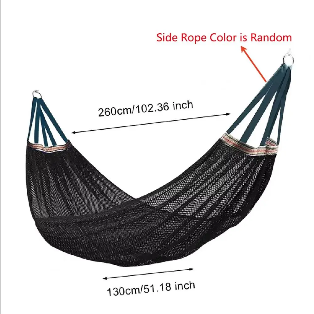 Przenośny Hamak Siatkowy Oddychający Składany Jedwab Lodowy Łóżko Wiszące Wygodny Duży Wytrzymały Kempingowy Huśtawka Patio