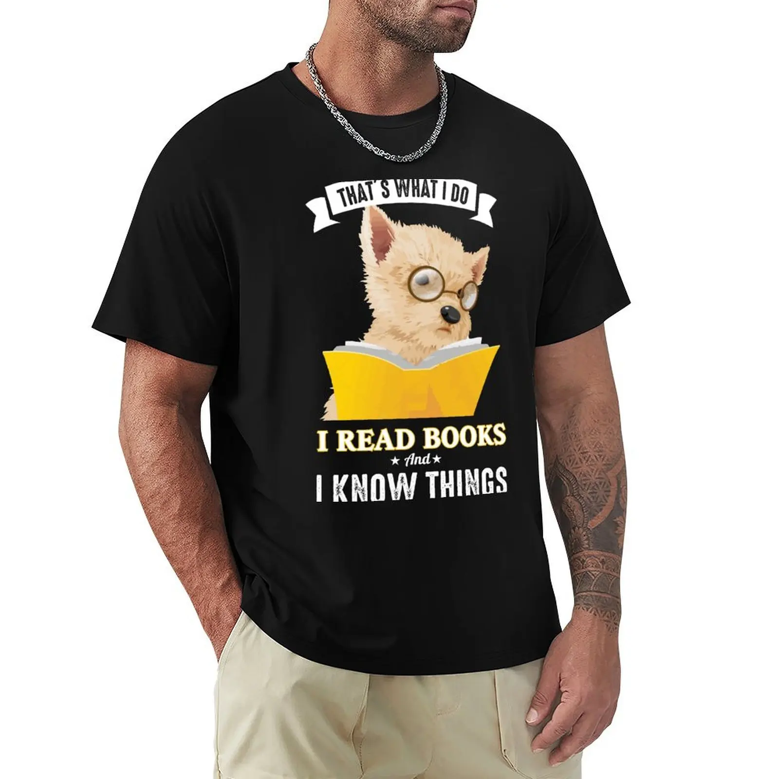 That's What I Do I Read Books And I Know Things T-Shirt All Match Basic Short Sleeve Top