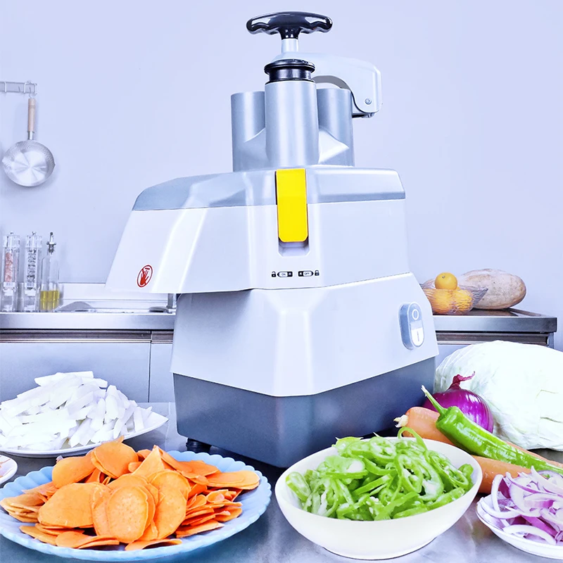 Máquina cortadora de verduras comercial, máquina trituradora y rebanadora de verduras multifuncional automática, 150-200 KG/H