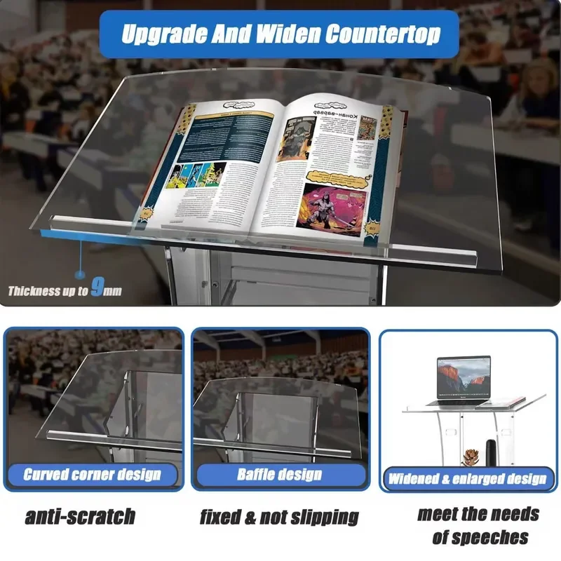 for Cross-border Acrylic Podium Transparent Wedding Master Desk Teacher Reception Welcome Desk Conference Office Desk