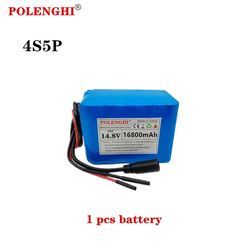 POLENGHI Durable capacidad real 4S5P 14,8 V 16800-24800mAh 18650 batería recargable de iones de litio 16,8 V 2A cargador