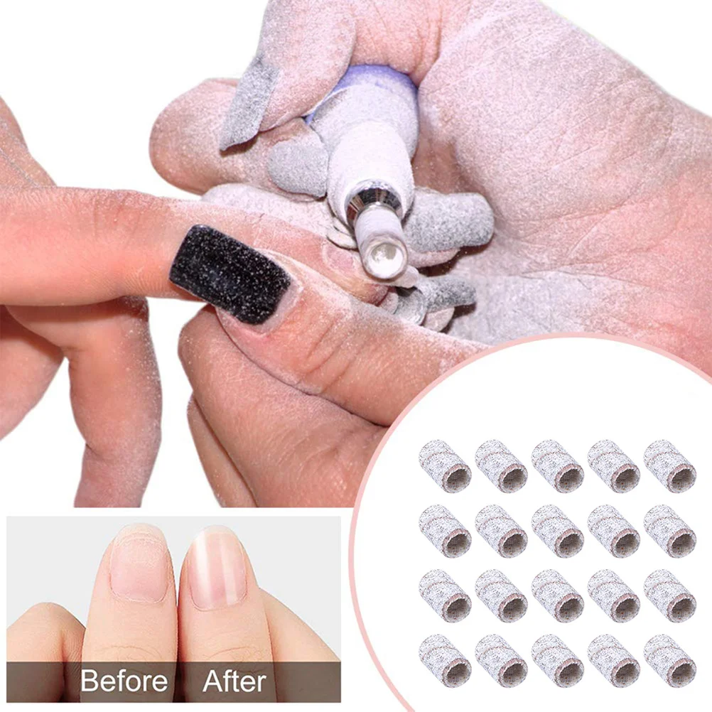 

200Pcs Nail Drill Sanding Bands Set Fine Grit Durable Sanding Rings for Polishing Shaping Gel Removal Gel Polish Remover