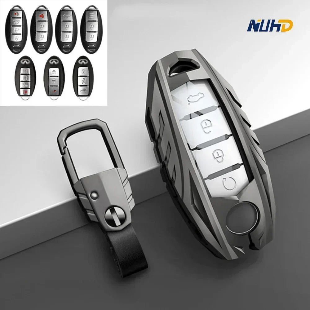

Zinc Alloy Car Key Case Keychain for Nissan Qashqai Juke J10 J11 X-Trail T32 T31 Kicks Tiida Pathfinder Auto Key Cover Protector
