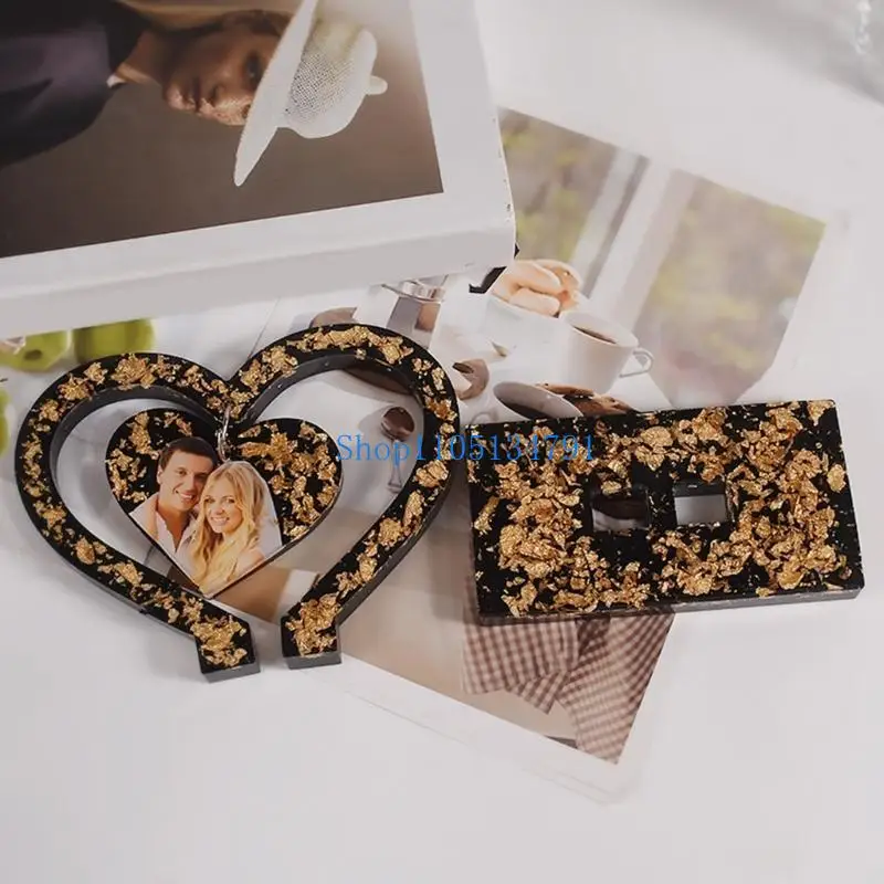 

98km Love Heart Photo Frame Silicone Mold DIY Craft Epoxy Resin Casting Mold Ornament
